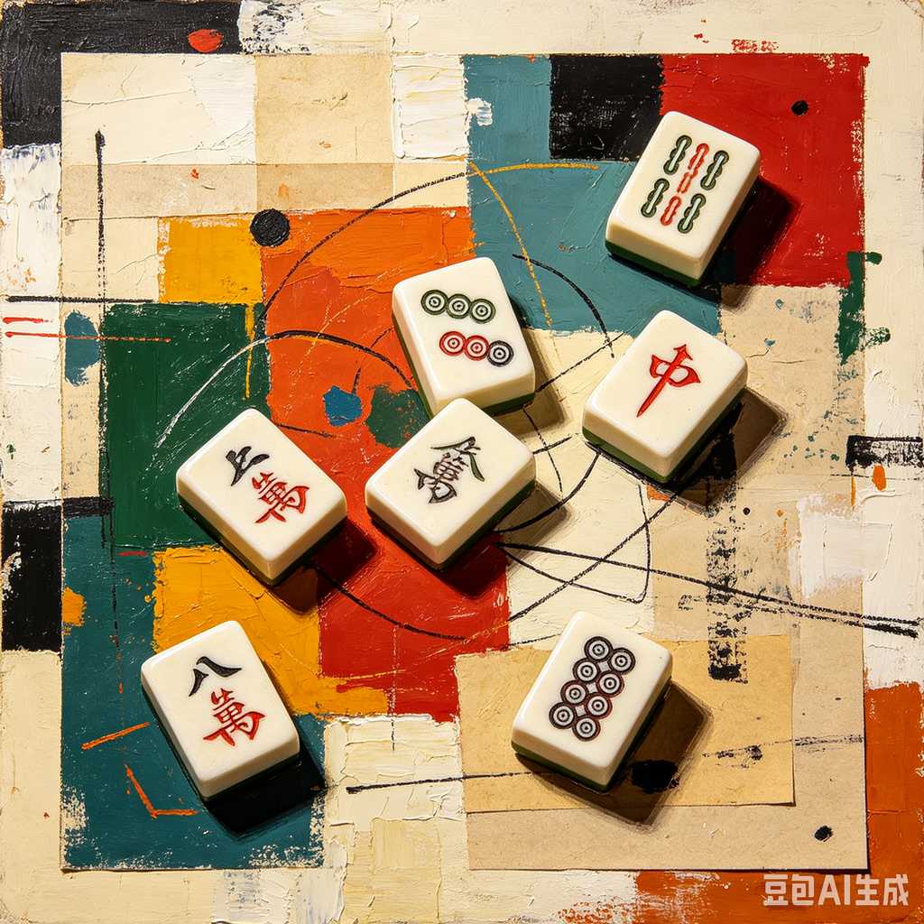 mini mahjong tiles keychain